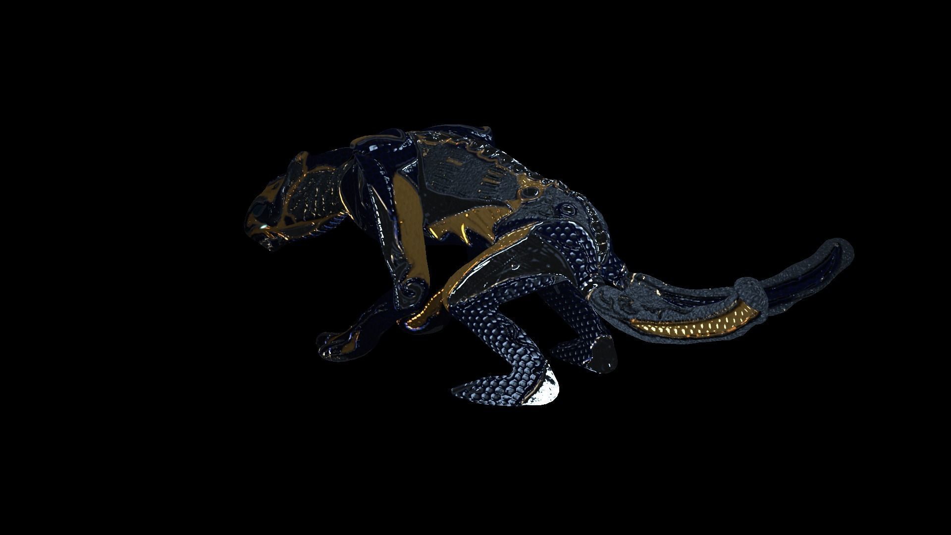 Low poly rigged creature E-Thed Low-poly 3D model_16