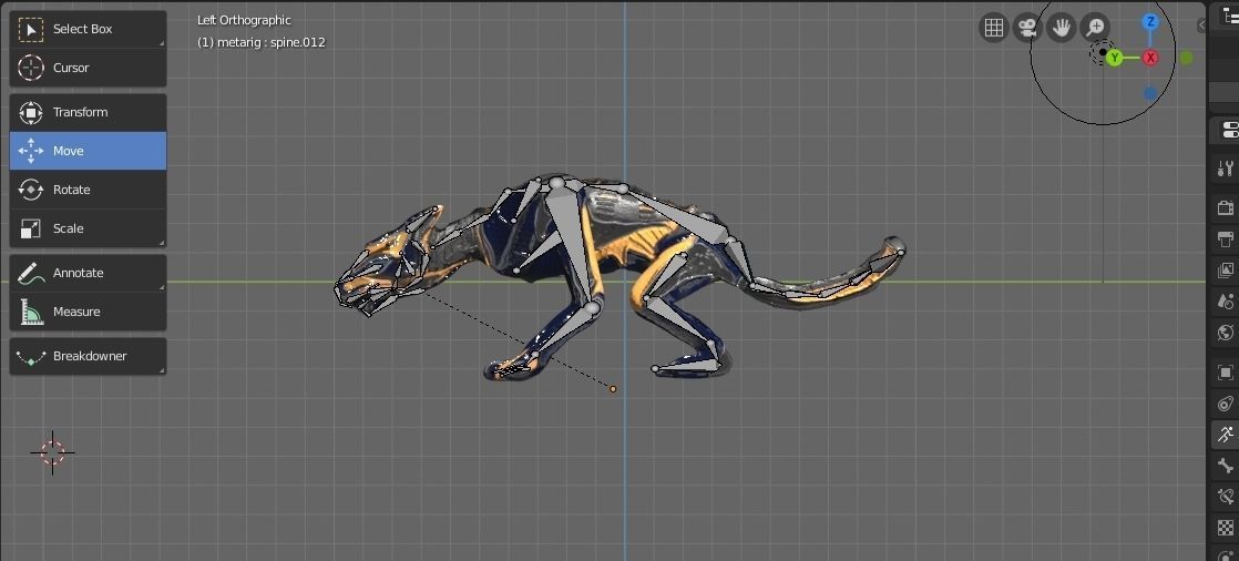 Low poly rigged creature E-Thed Low-poly 3D model_4