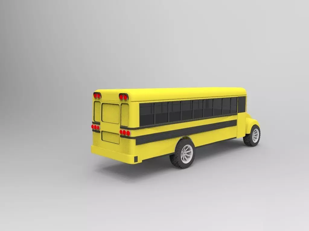 school bus Free low-poly 3D model