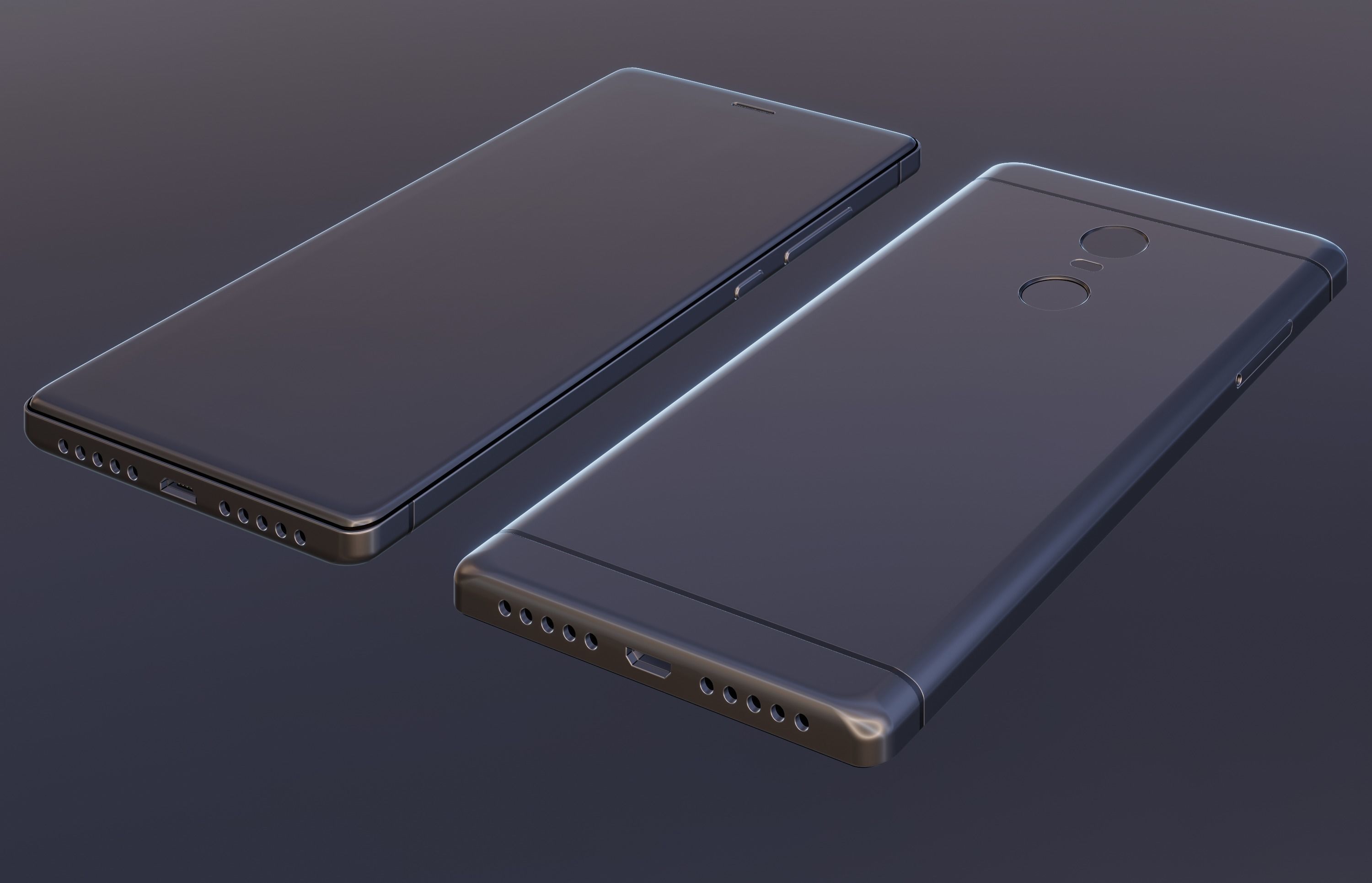 Smartphone Xiaomi Redmi Note 4X 3D model_2