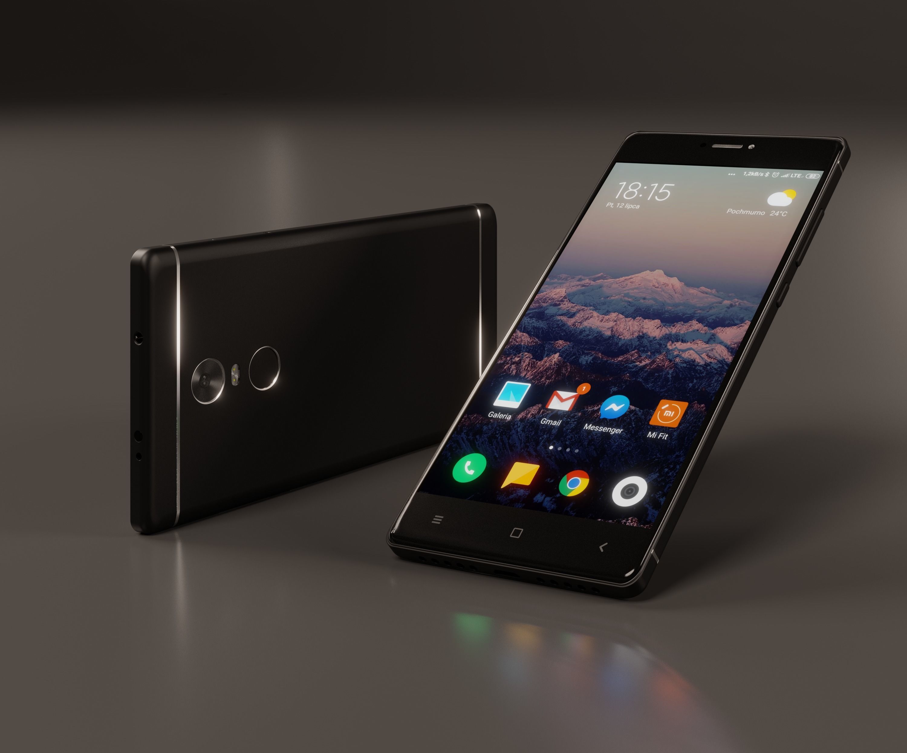 Smartphone Xiaomi Redmi Note 4X 3D model_1