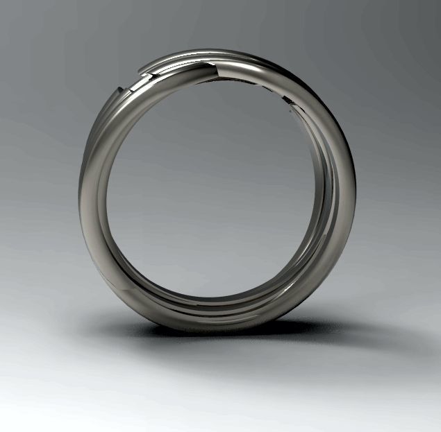 Knot ring 1 3D print model_2
