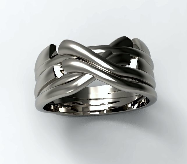 Knot ring 1 3D print model_1