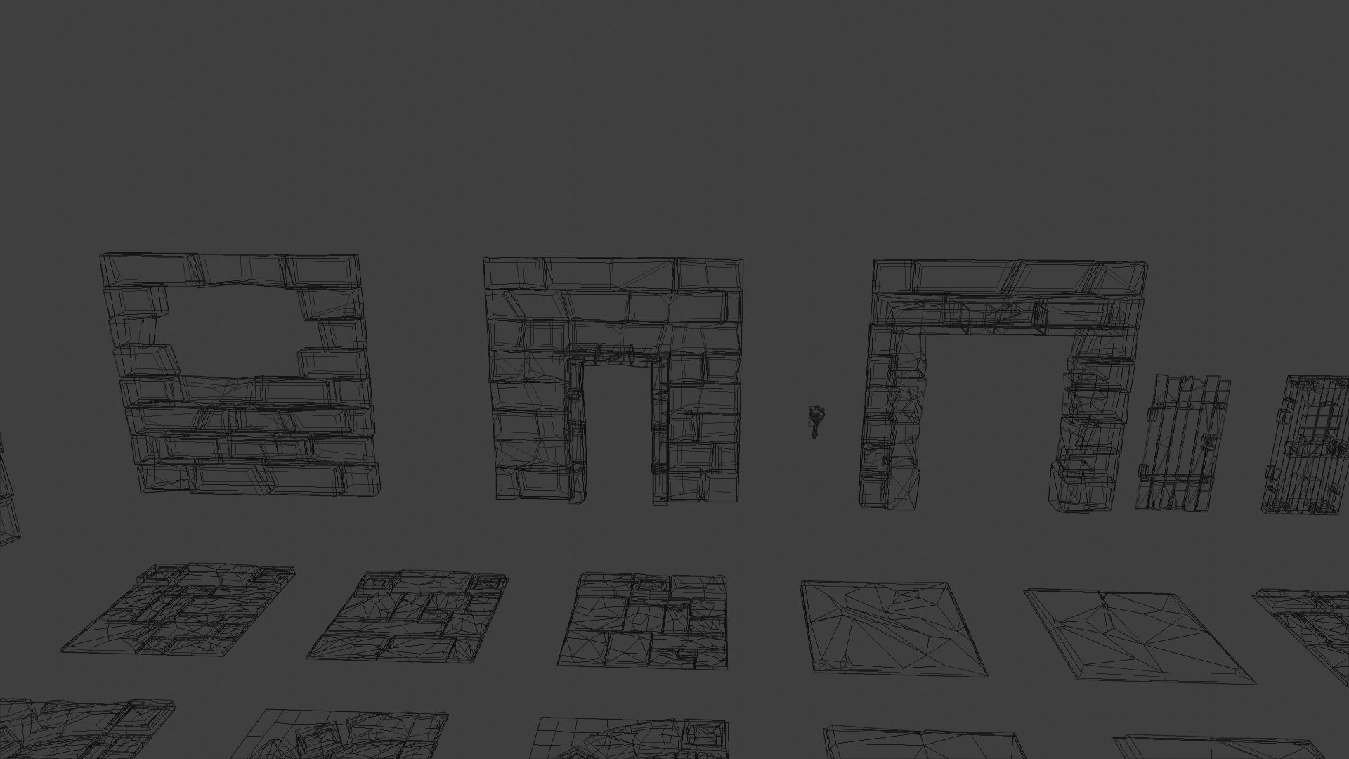 Dungeon complete set Low-poly 3D model_21