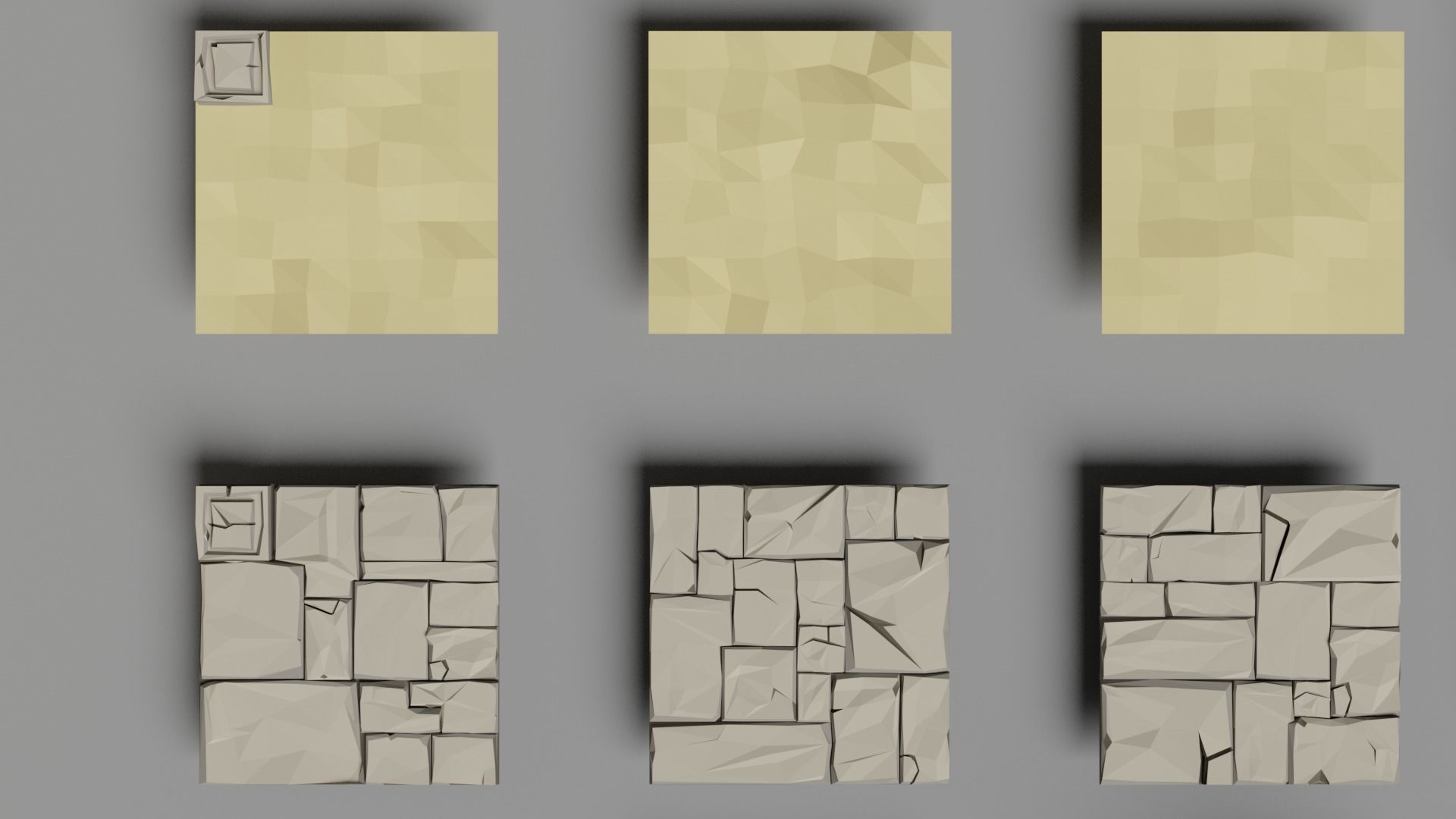 Dungeon complete set Low-poly 3D model_9