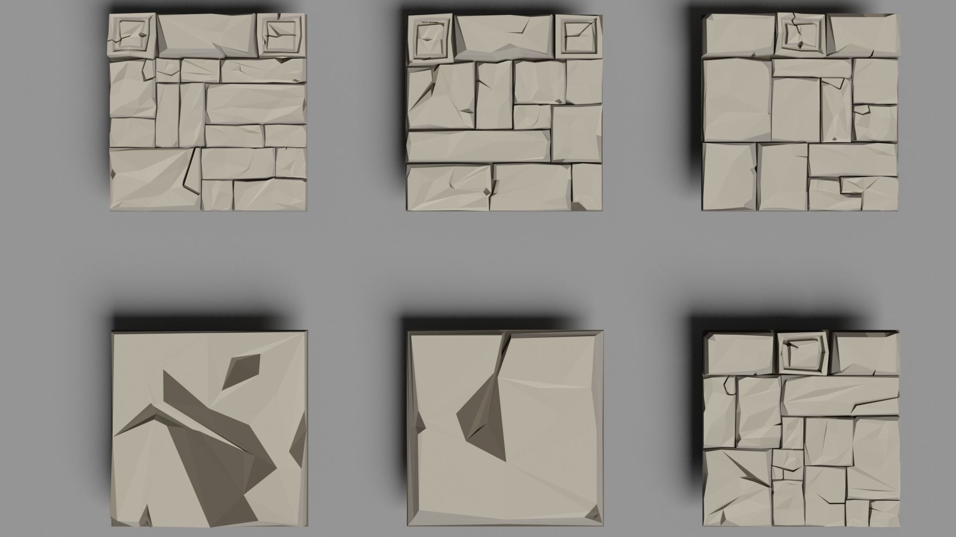 Dungeon complete set Low-poly 3D model_12