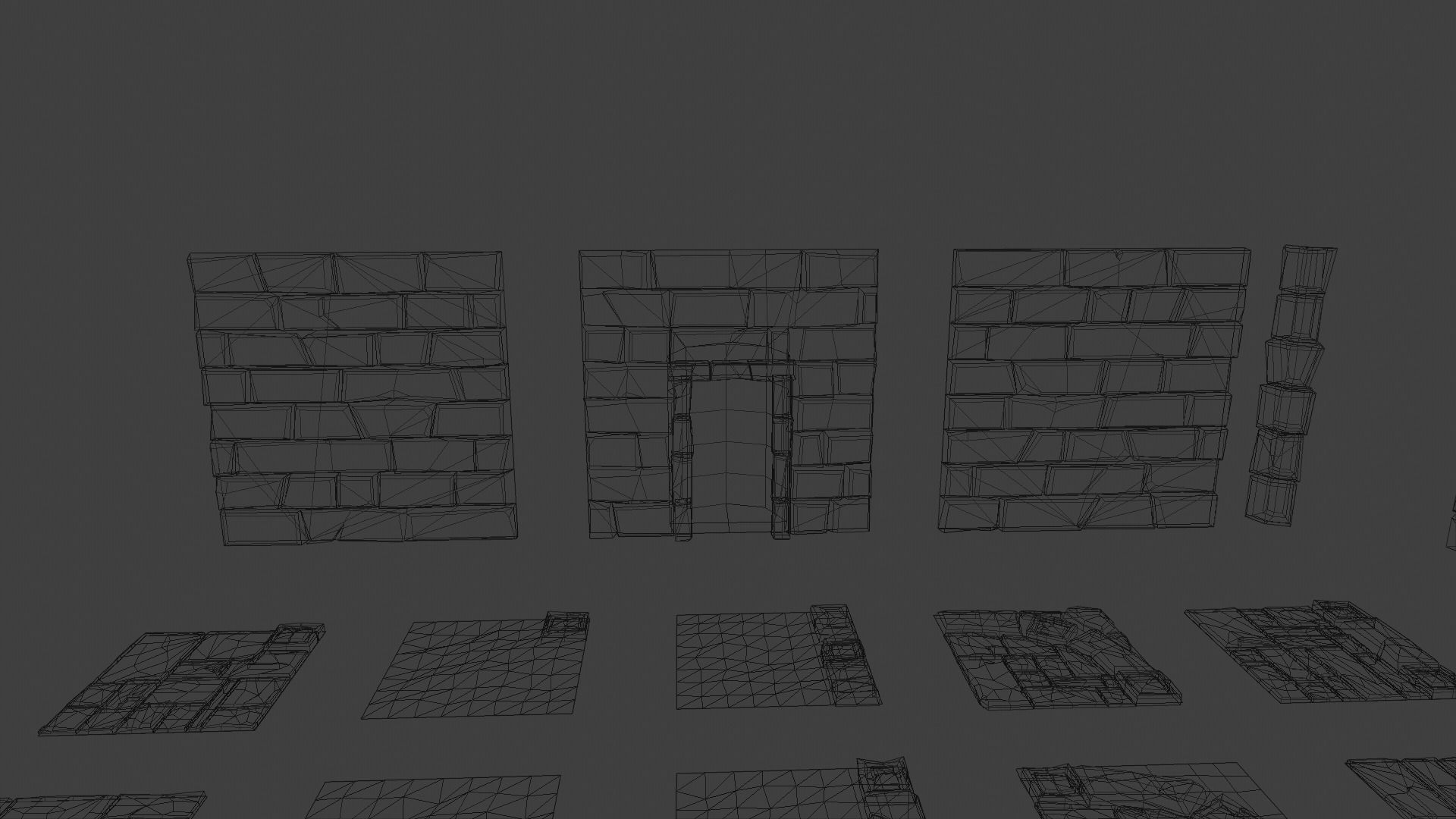 Dungeon complete set Low-poly 3D model_17