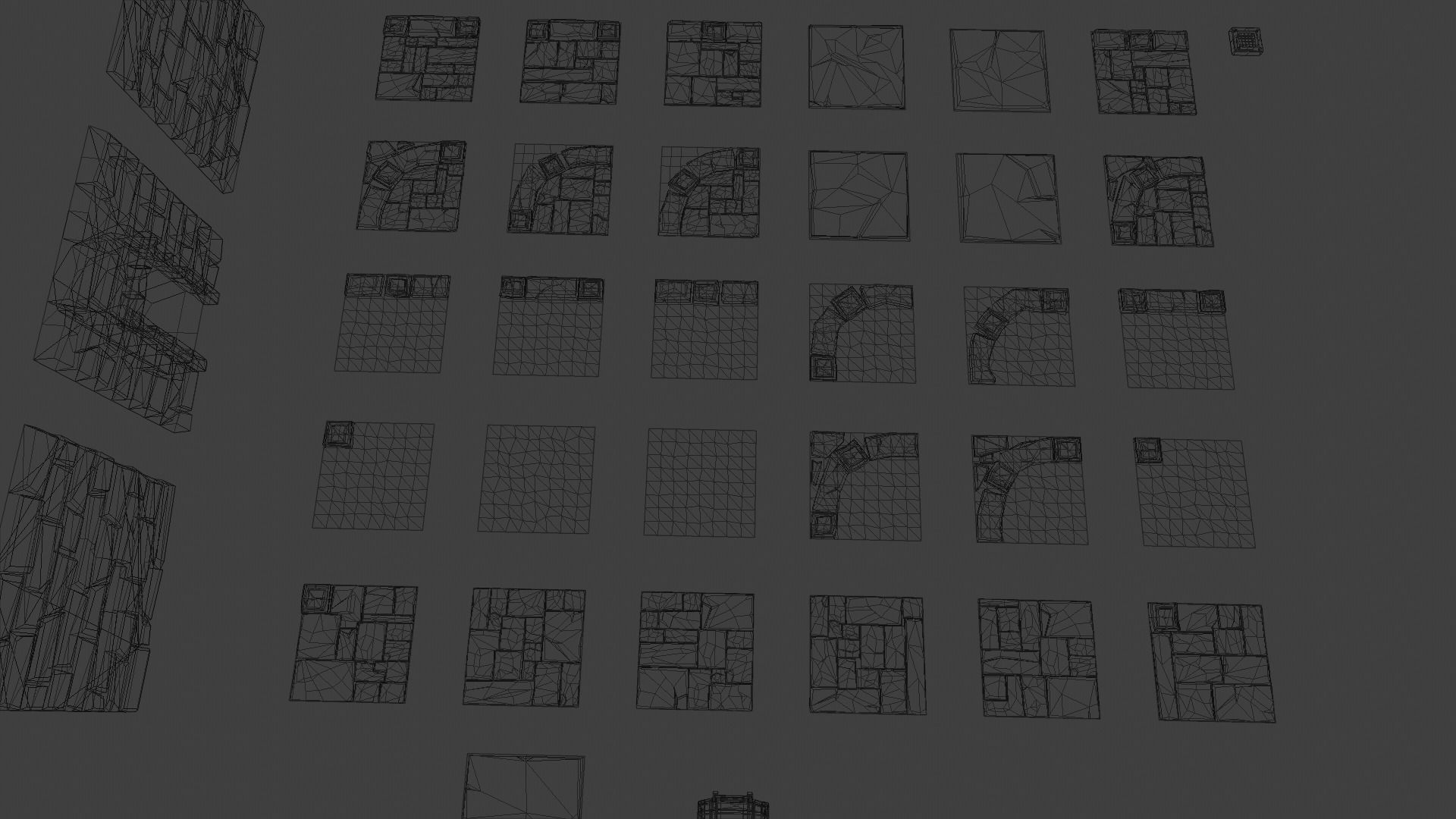 Dungeon complete set Low-poly 3D model_19