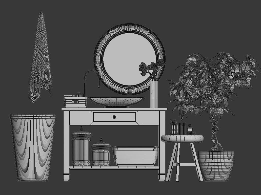 Restoration hardware bathroom 3D model_2