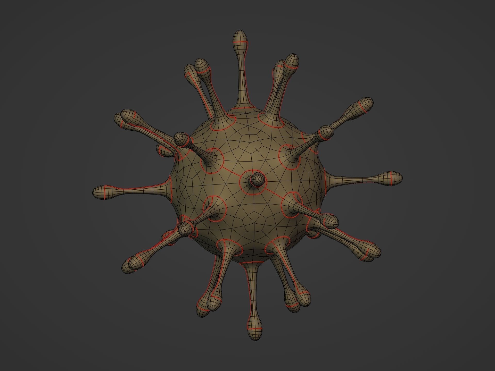 viruses and Cells Collection Low-poly 3D model_27