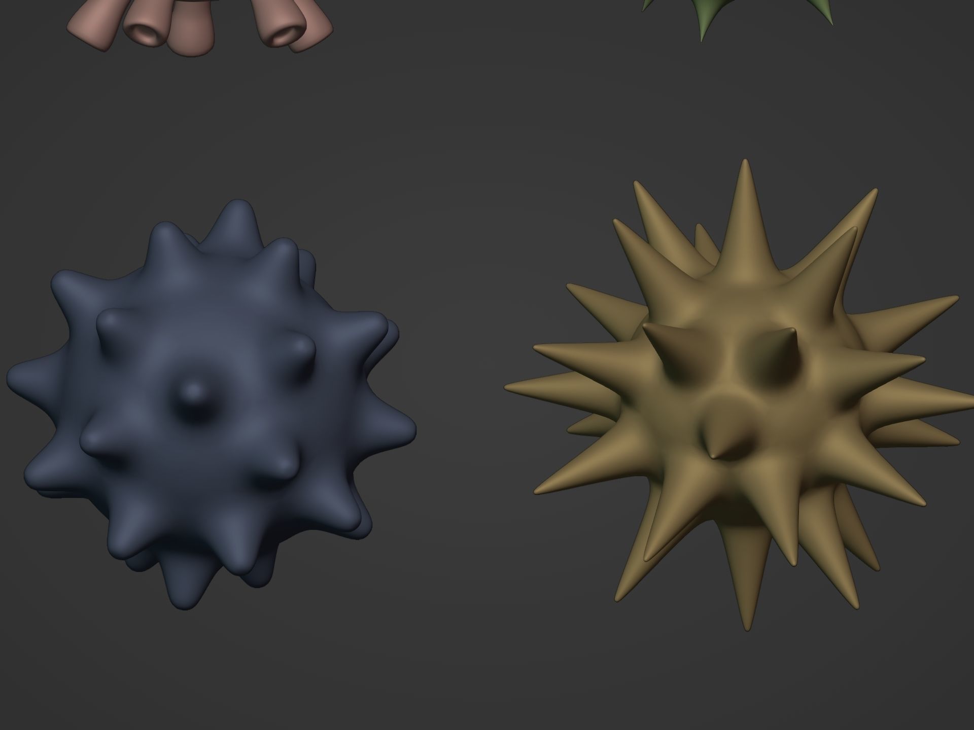 viruses and Cells Collection Low-poly 3D model_14