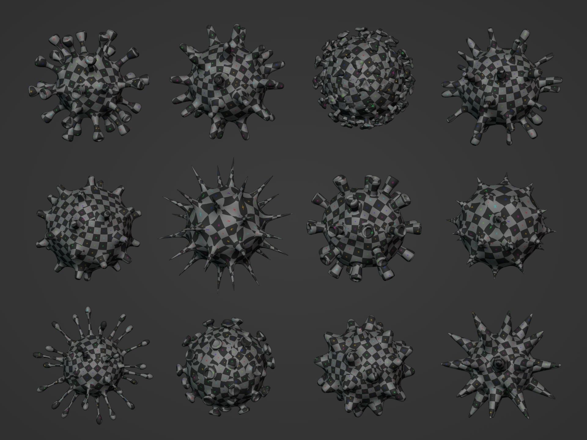 viruses and Cells Collection Low-poly 3D model_3