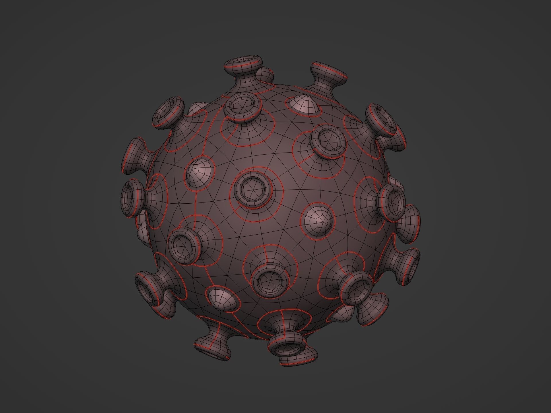 viruses and Cells Collection Low-poly 3D model_28