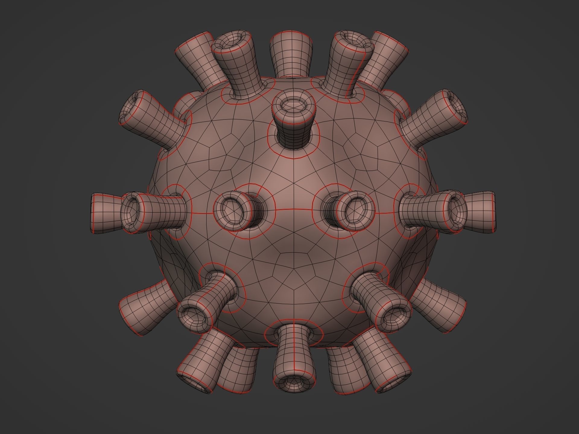 viruses and Cells Collection Low-poly 3D model_24