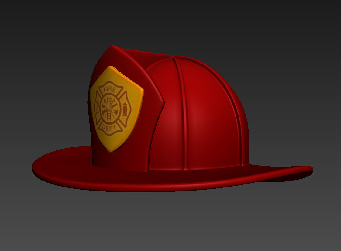 Firefighter Helmet 3D model_1