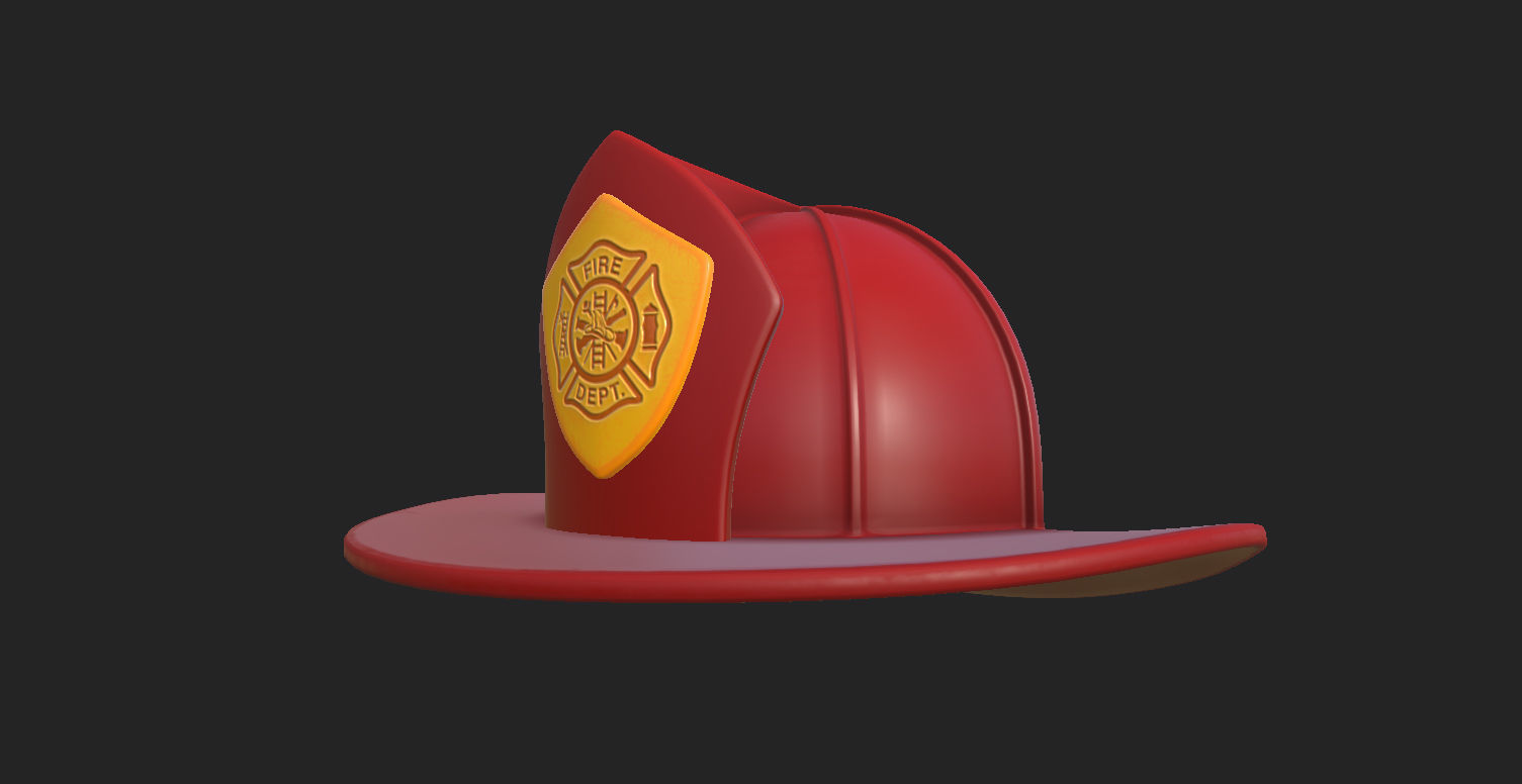 Firefighter Helmet 3D model_5