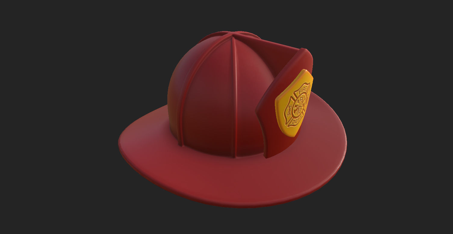 Firefighter Helmet 3D model_13