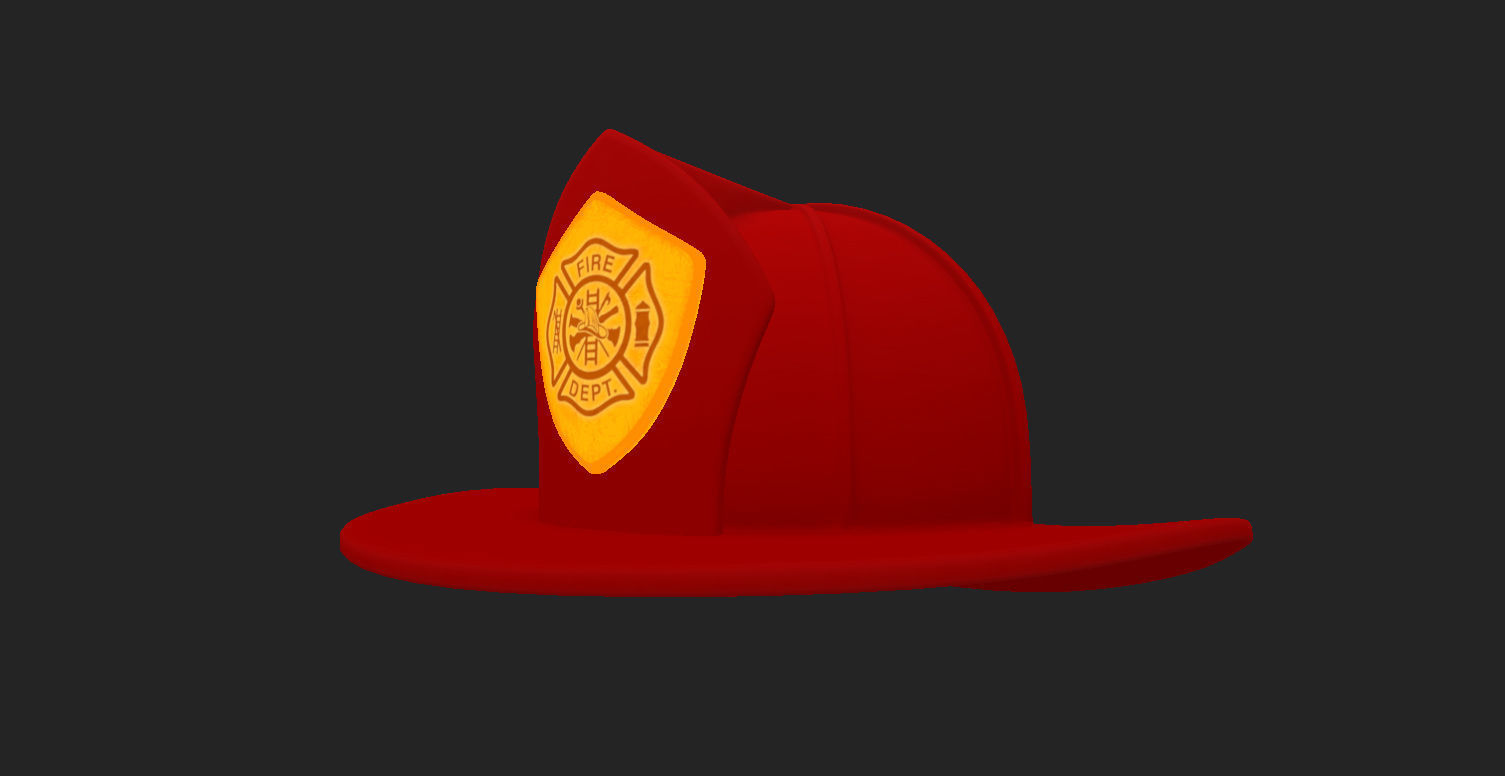Firefighter Helmet 3D model_6