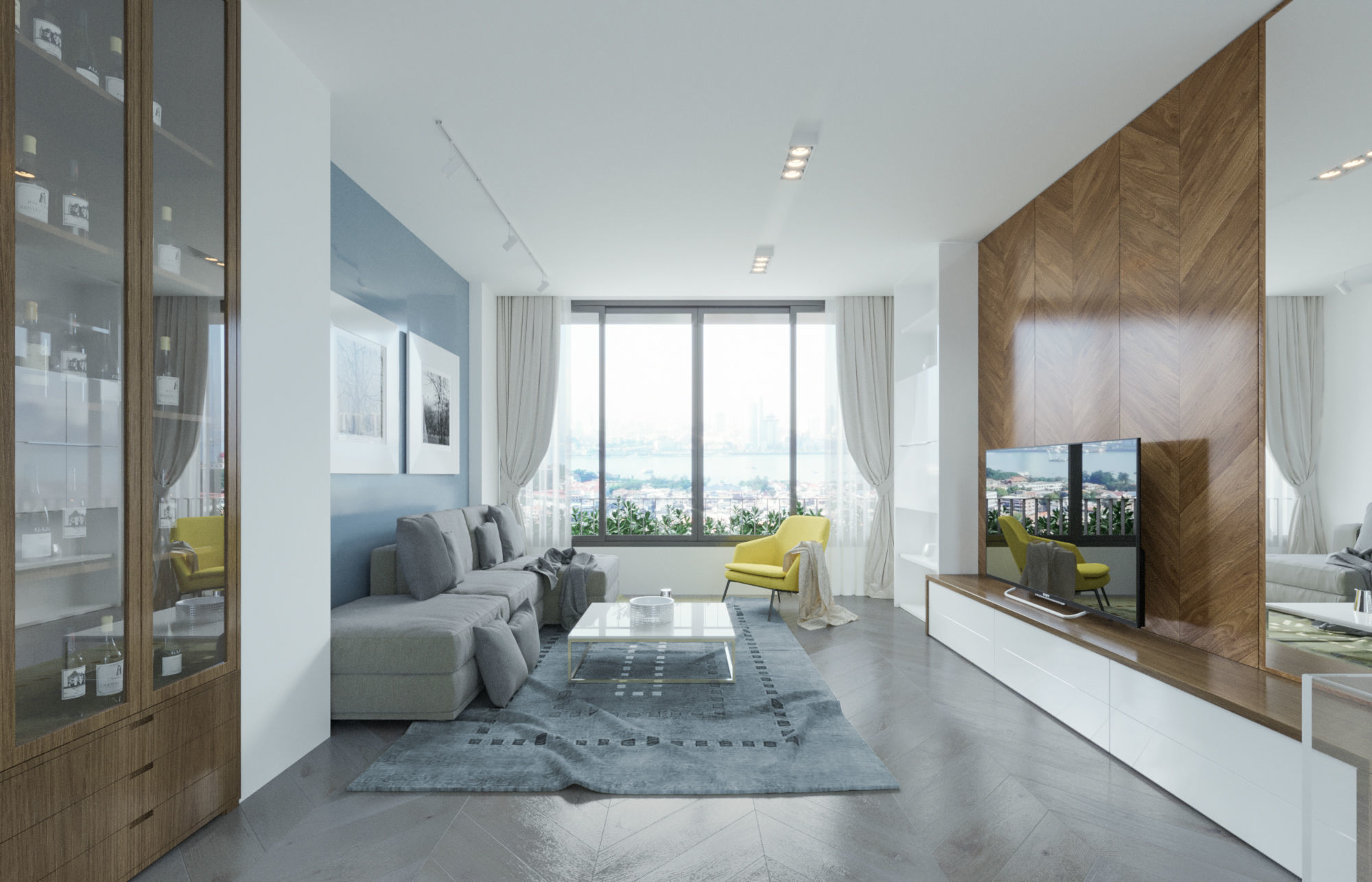 Full Apartment Exterior and Interior Scene 3D model 3D model_3