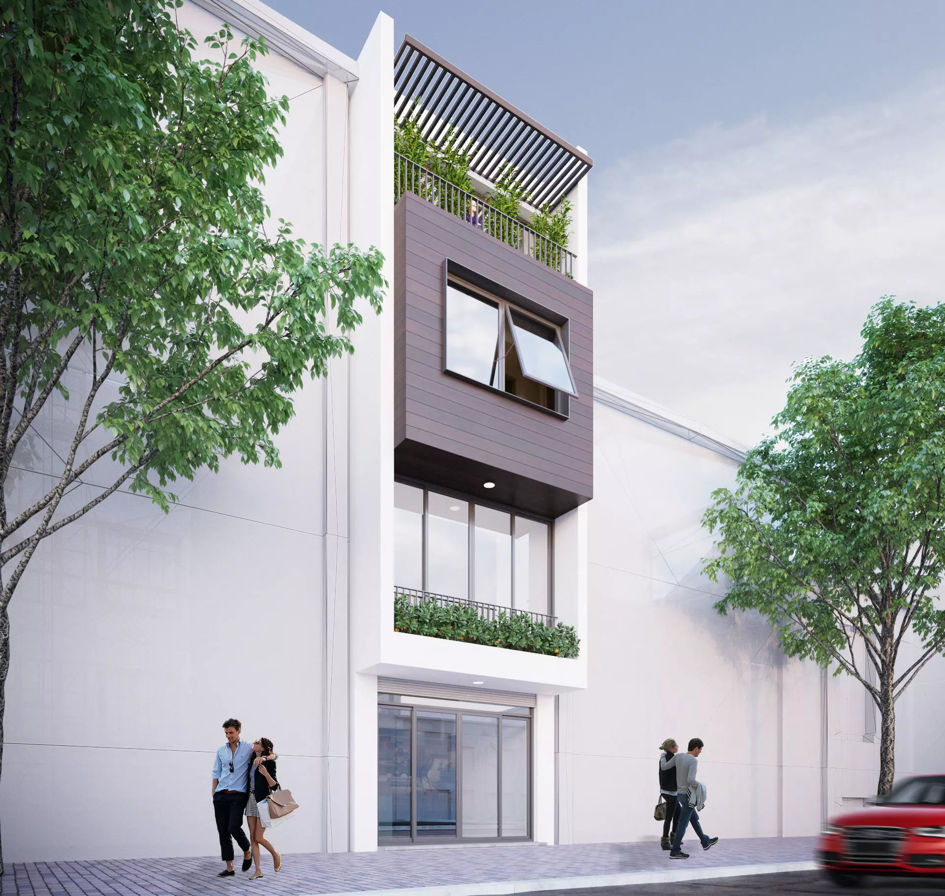 Full Apartment Exterior and Interior Scene 3D model 3D model_0