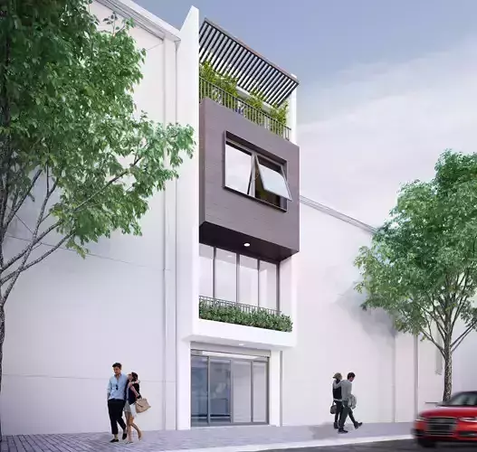 Full Apartment Exterior and Interior Scene 3D model 3D model