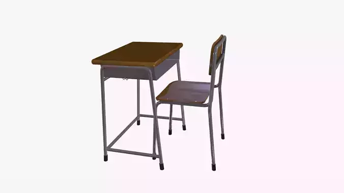 Japanese School Class Desk and Chair