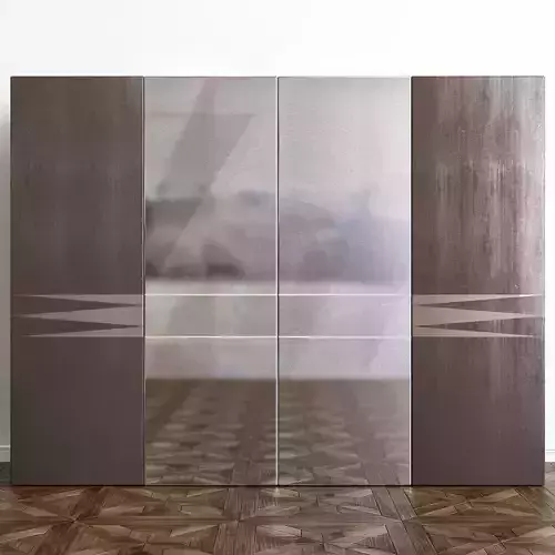 Monaco modern wardrobe with glass doors