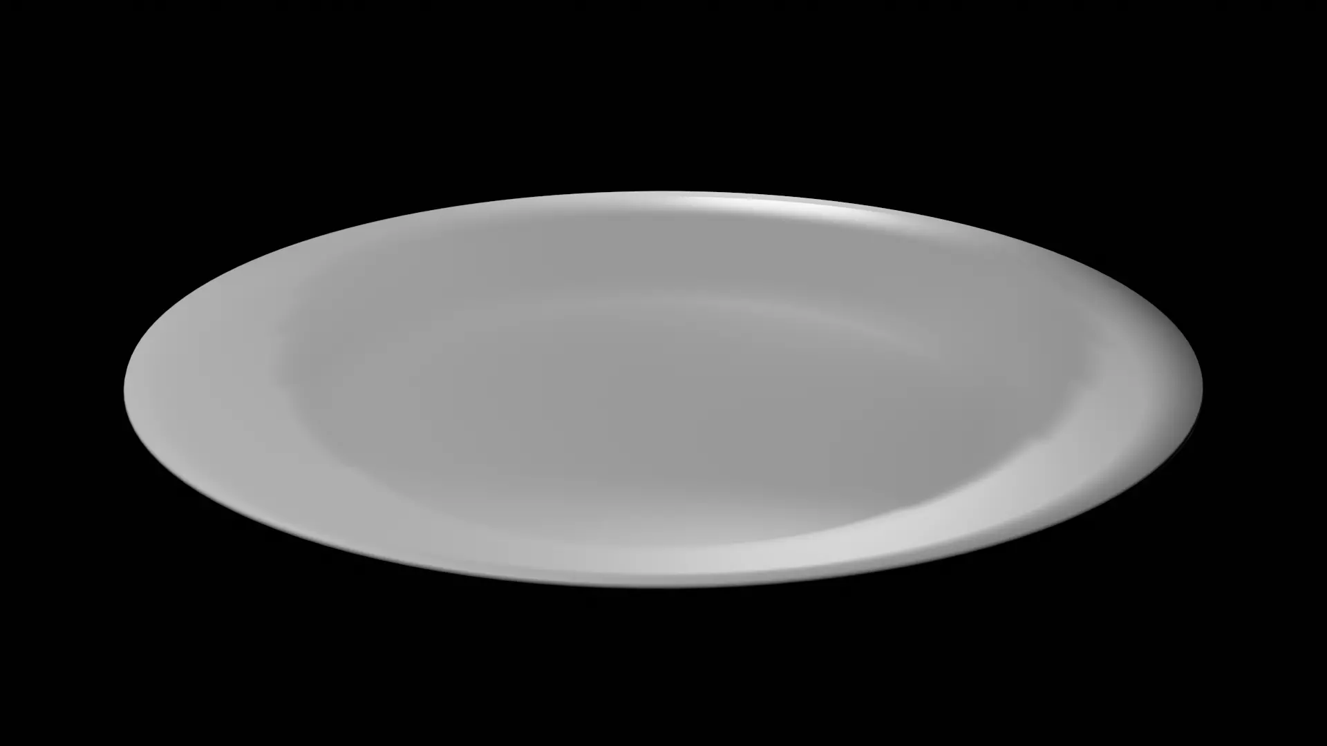 White Plate 3D model_0