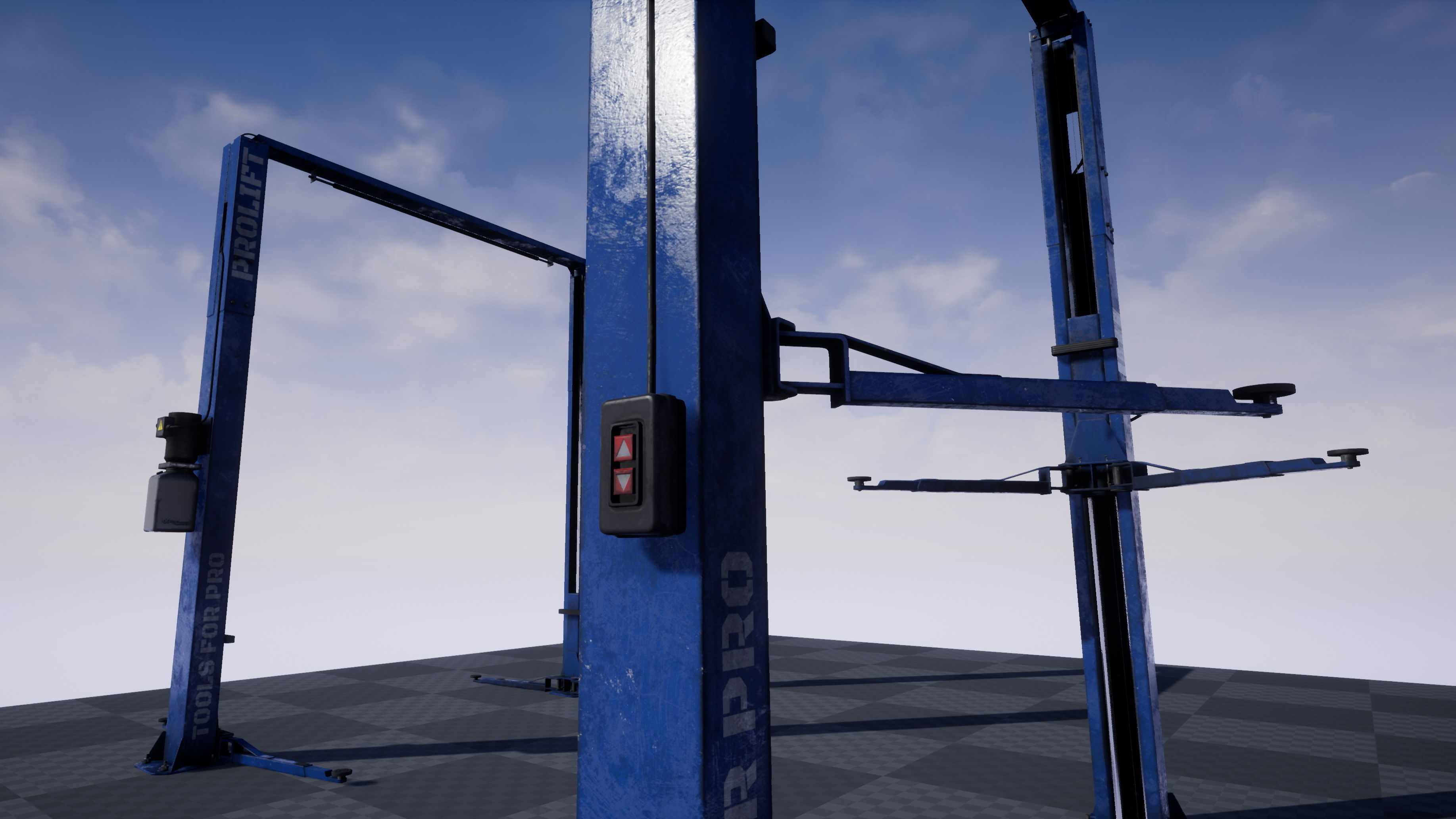 Car Lift Low-poly 3D model_6