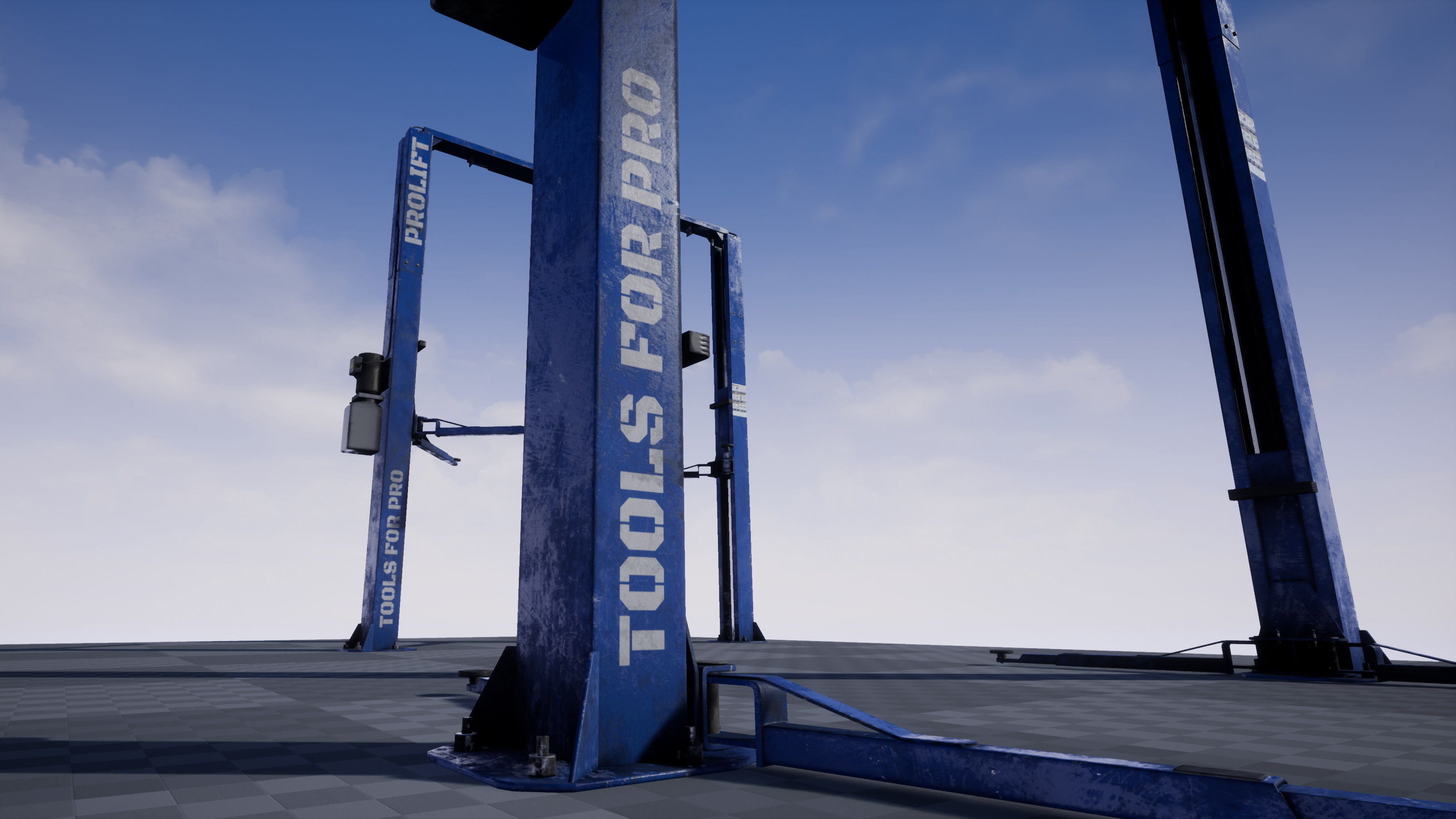 Car Lift Low-poly 3D model_2