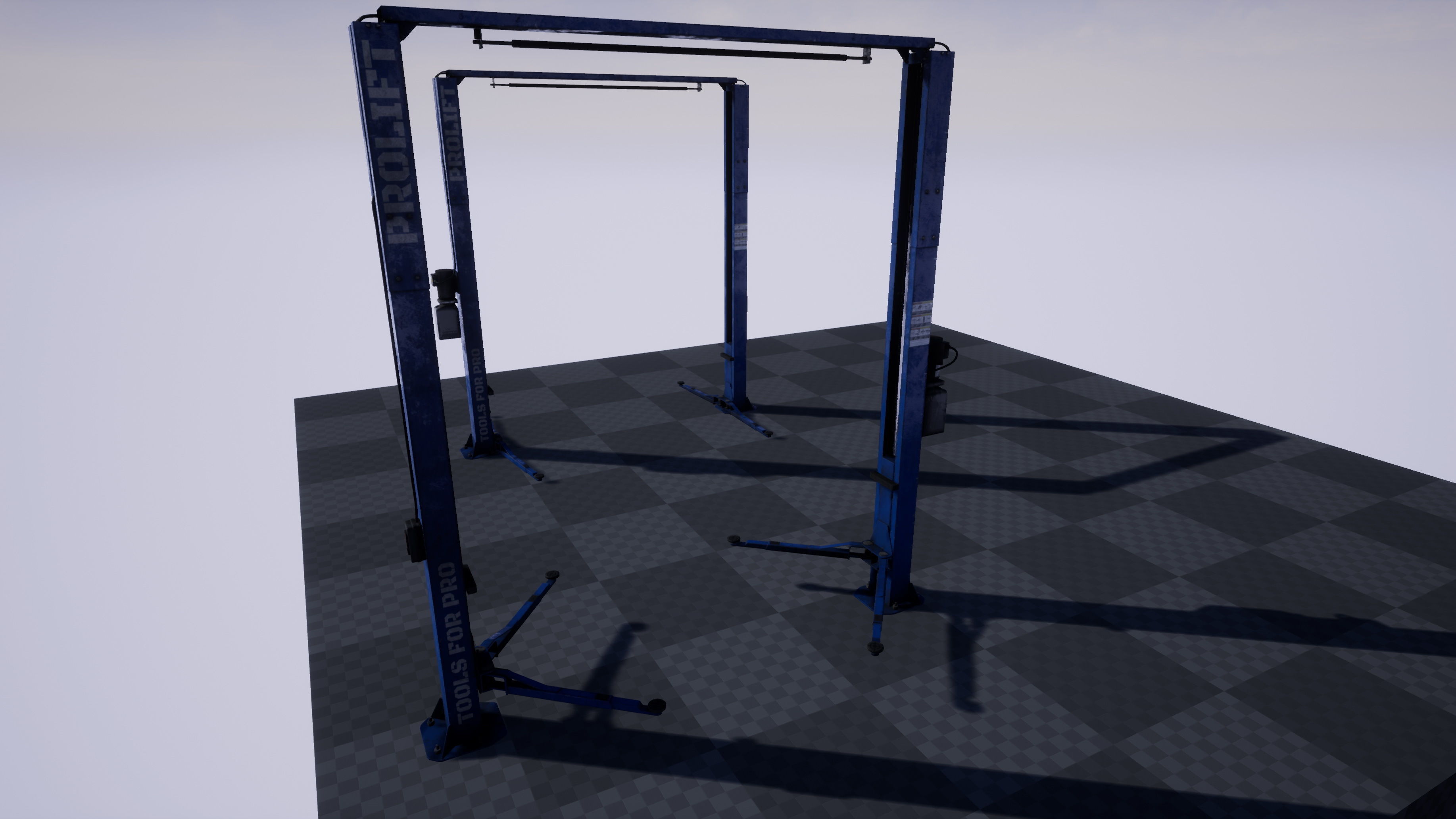 Car Lift Low-poly 3D model_7