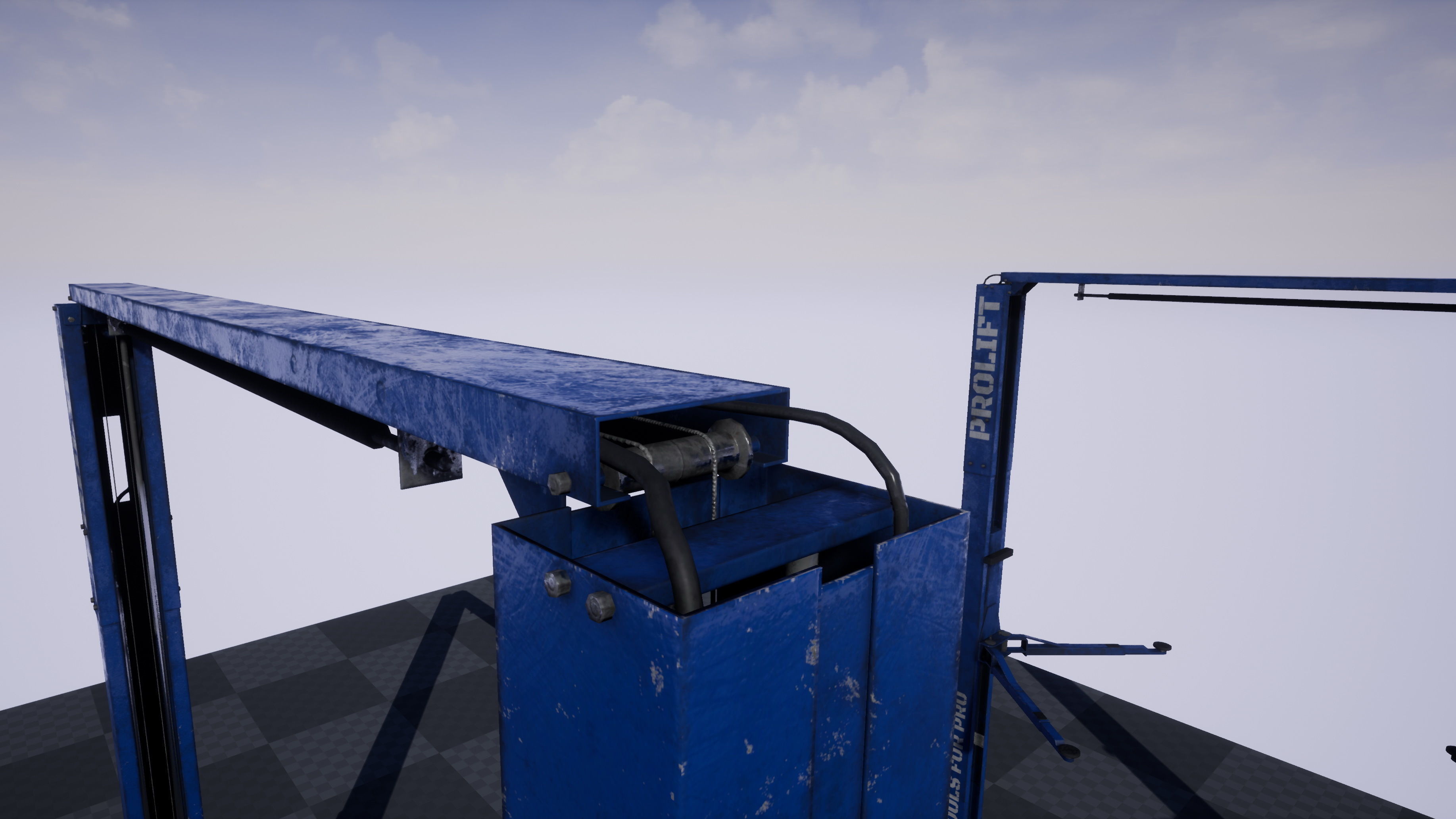 Car Lift Low-poly 3D model_4