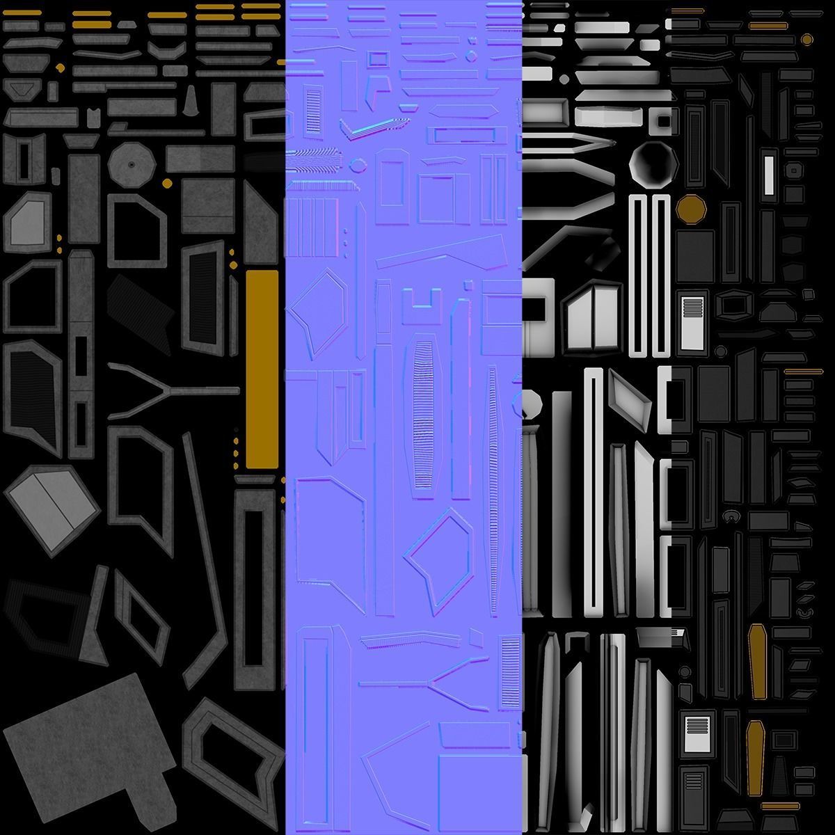 Low-poly Sci-fi Tower Building Low-poly 3D model_5