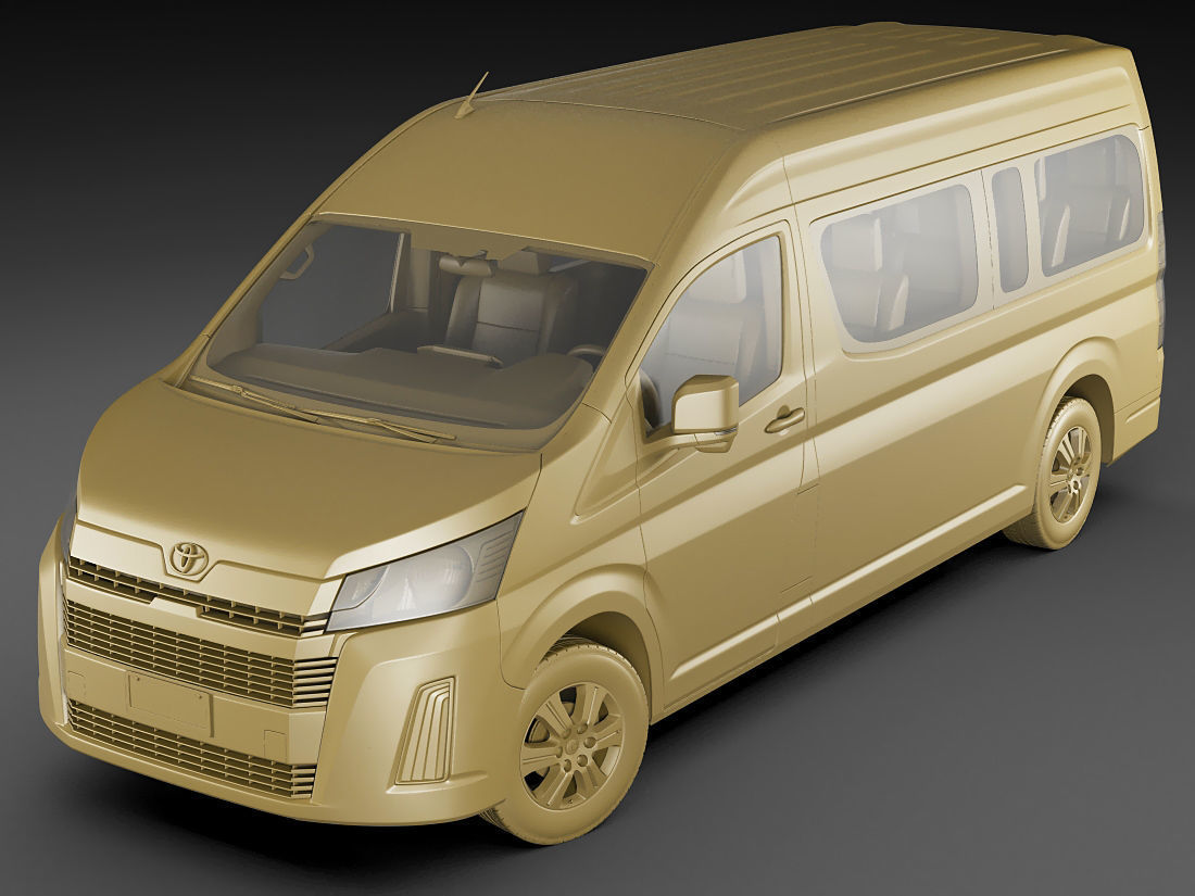 Toyota Hiace Commuter Bus SLWB 2020 3D model | CGTrader
