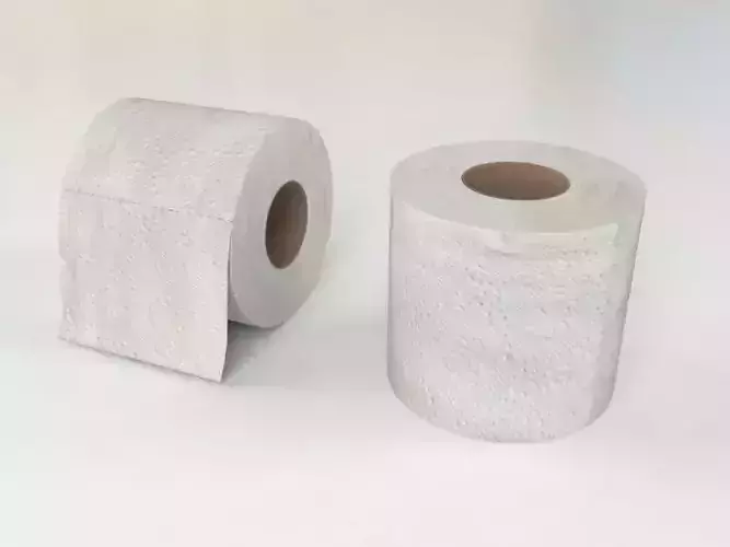 Toilet Paper Low-poly 3D model