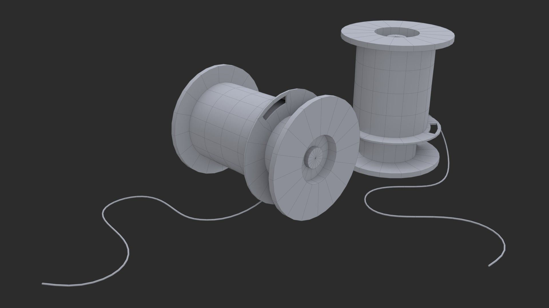 German Cable Reels WWII Free low-poly 3D model_9