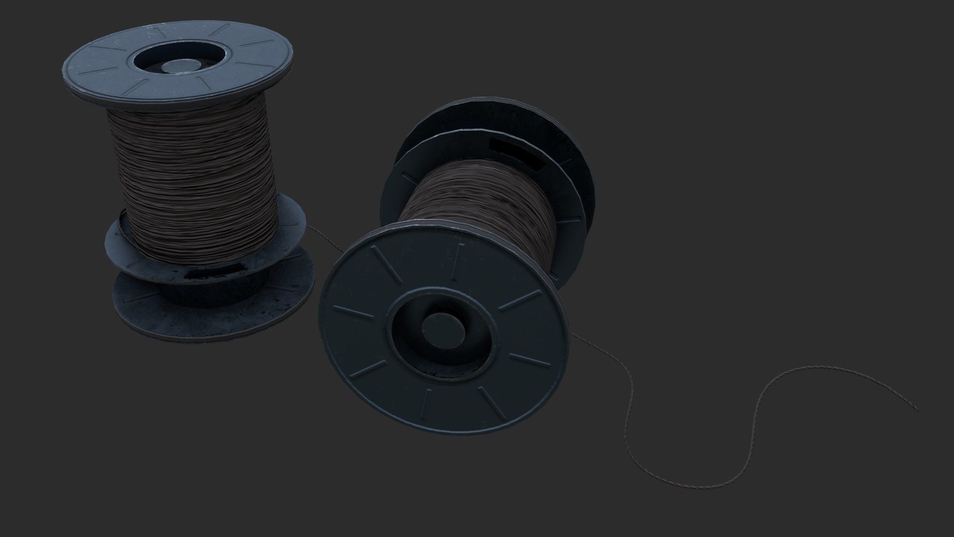 German Cable Reels WWII Free low-poly 3D model_8