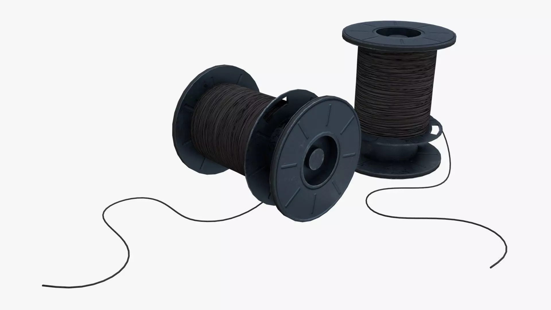 German Cable Reels WWII Free low-poly 3D model_0