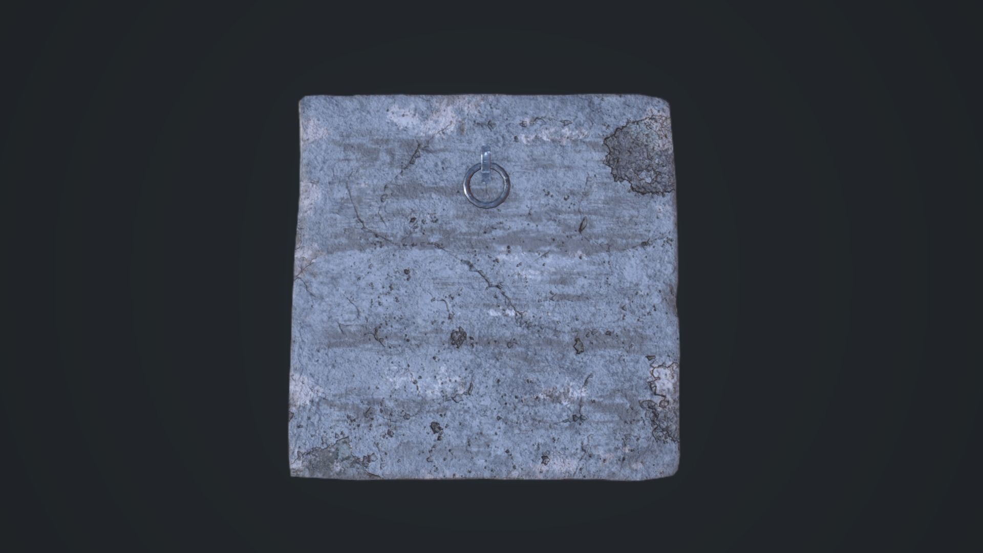 Stone Trapdoor Low-poly 3D model_9
