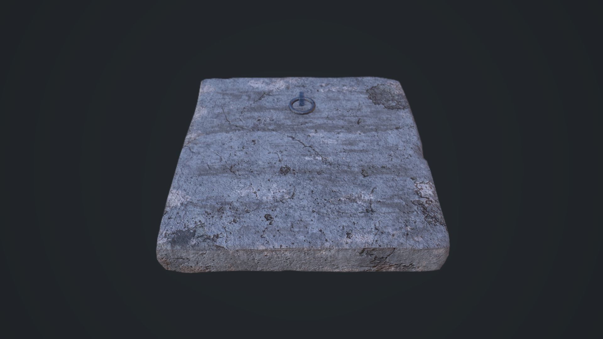 Stone Trapdoor Low-poly 3D model_4