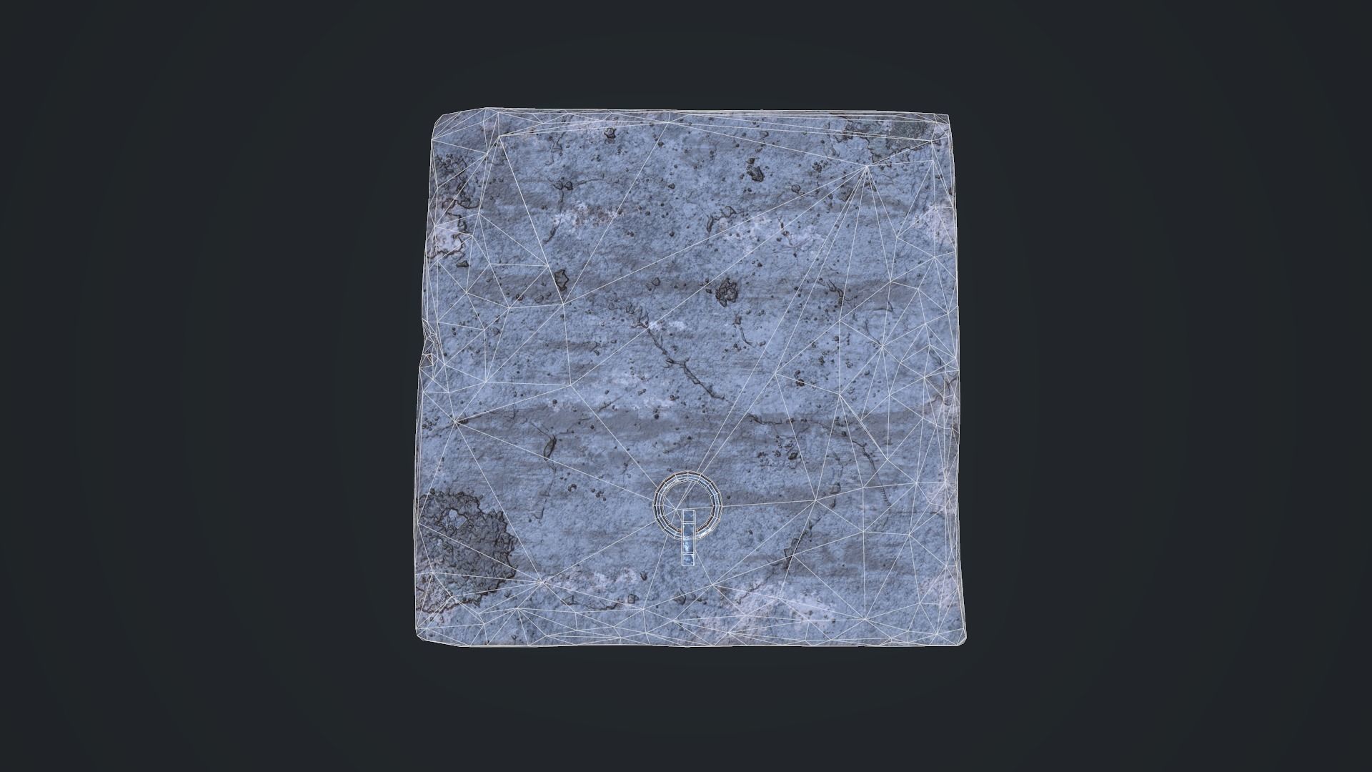 Stone Trapdoor Low-poly 3D model_12