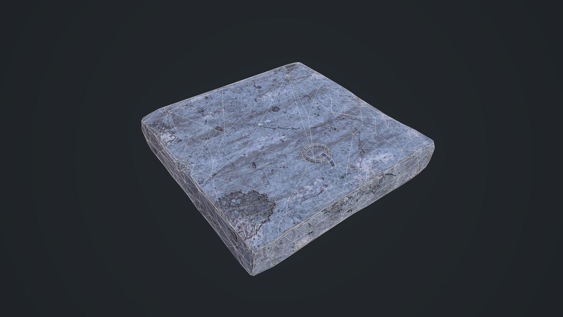 Stone Trapdoor Low-poly 3D model_11
