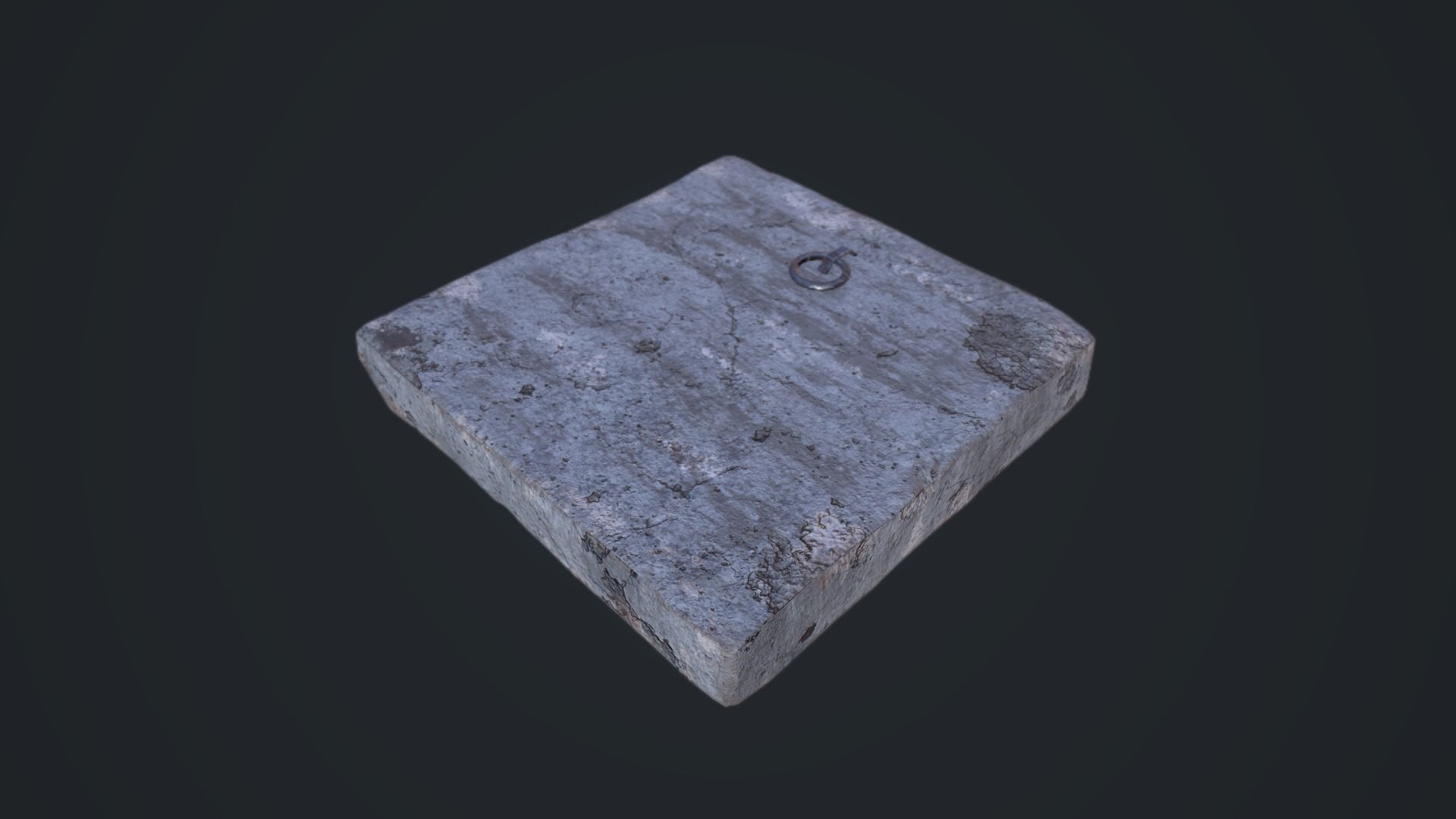 Stone Trapdoor Low-poly 3D model_5