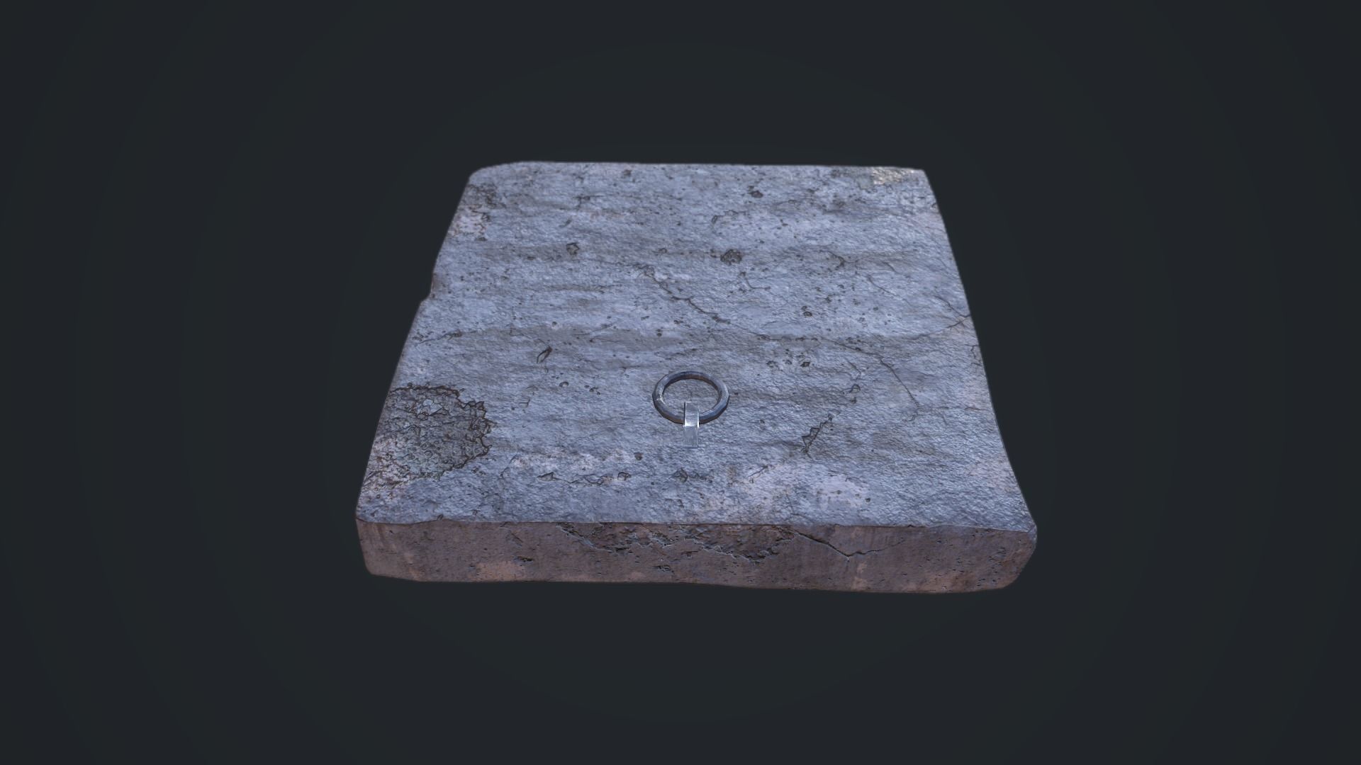 Stone Trapdoor Low-poly 3D model_8