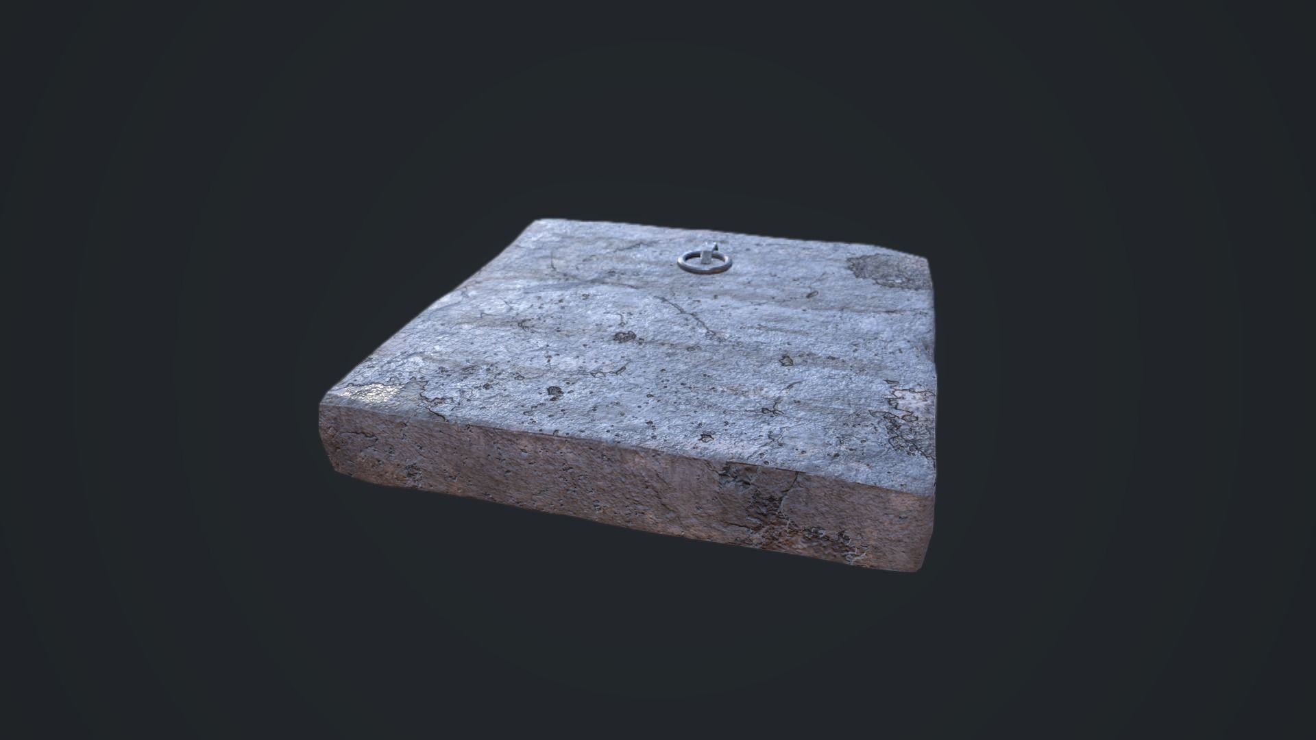 Stone Trapdoor Low-poly 3D model_10