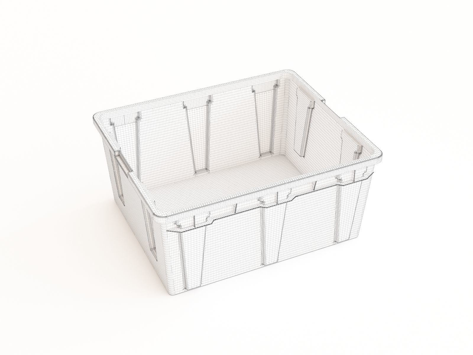 Plastic crate 38 3D model_1