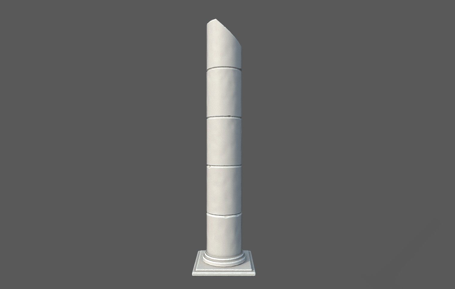 Modular Roman Columns 2 Low-poly 3D model_7