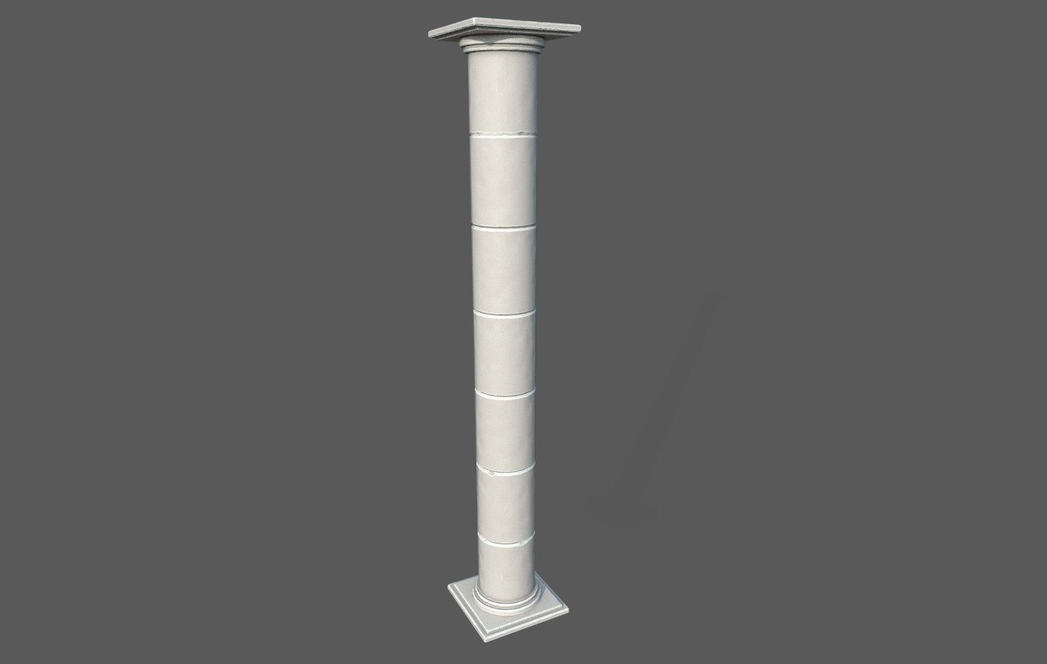 Modular Roman Columns 2 Low-poly 3D model_2
