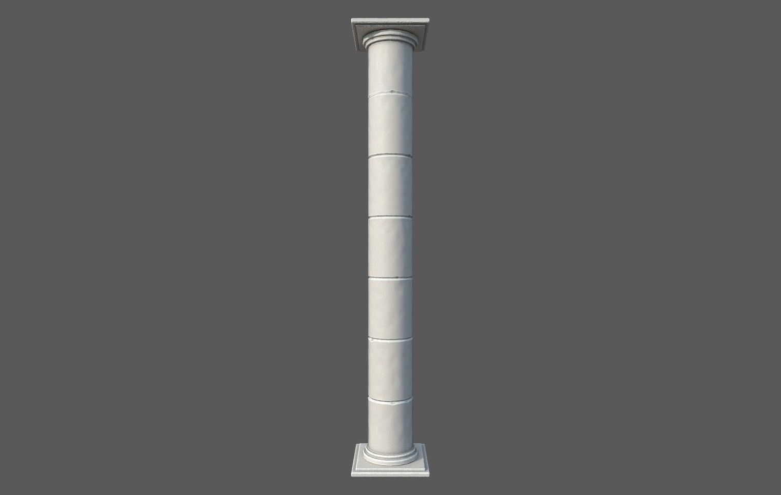 Modular Roman Columns 2 Low-poly 3D model_3