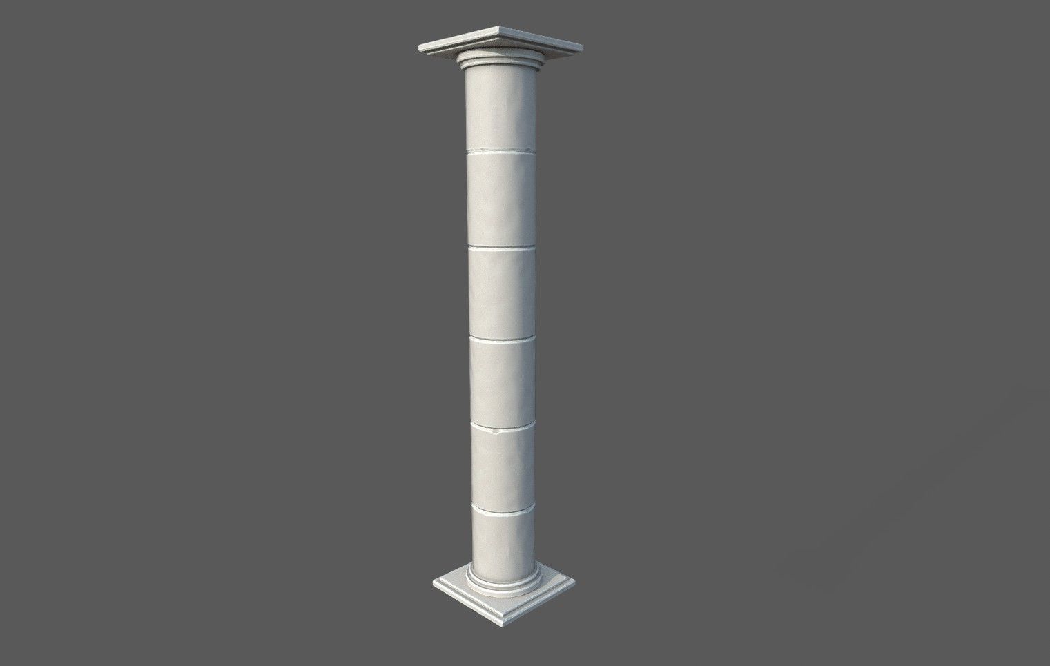 Modular Roman Columns 2 Low-poly 3D model_5